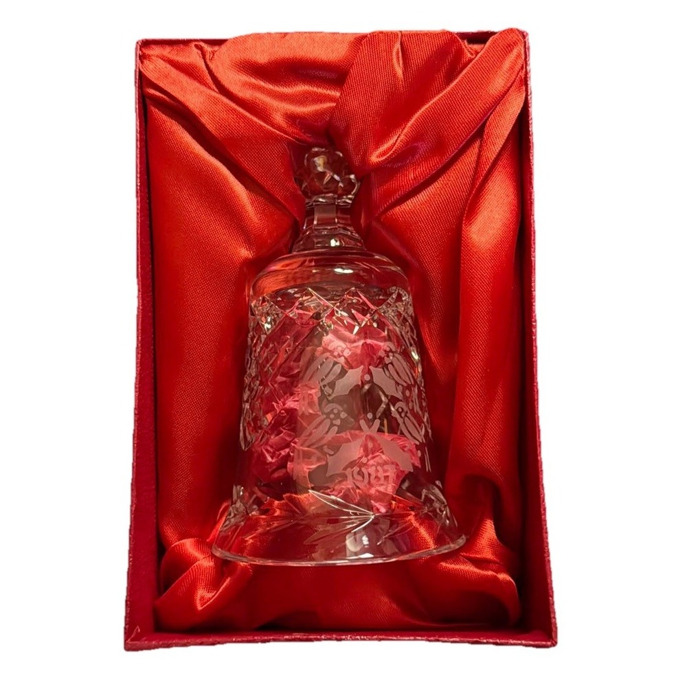 Waterford Crystal 12 Days of Christmas Bell‎ Four Calling Birds 1987 in Red Box